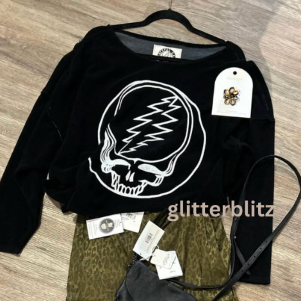PEOPLE OF LEISURE Grateful Dead Stealie Oversized Pullover Sweatshirt - Picture 4 of 13